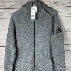ADIDAS Men's Large ZNE HD FR Zip-Up Jacket Gray Casual Apparel Outdoor DP5142